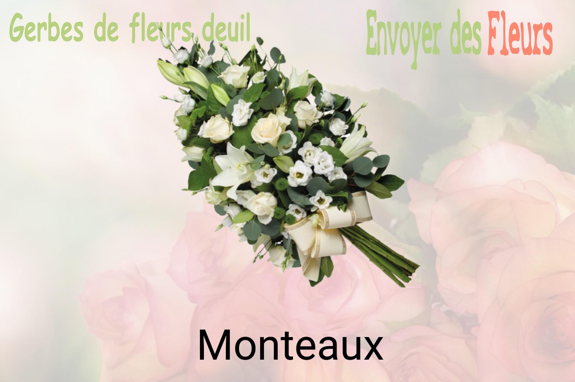 Gerbe de fleurs de deuil livrée à Monteaux